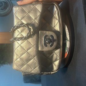 Vintage Chanel metallic handbag